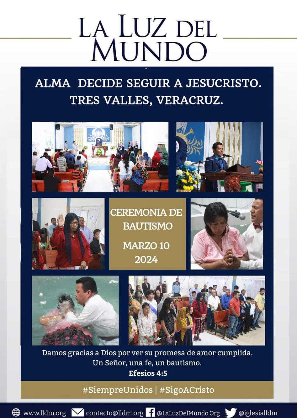 Alma decide seguir a Jesucristo en tres valles,&nbsp;Veracruz.